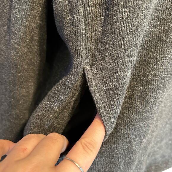 Nike Gray Knit Jacket Womens Sz Medium Quarter Zip Cotton Blend Sport Fitness - Picture 13 of 16